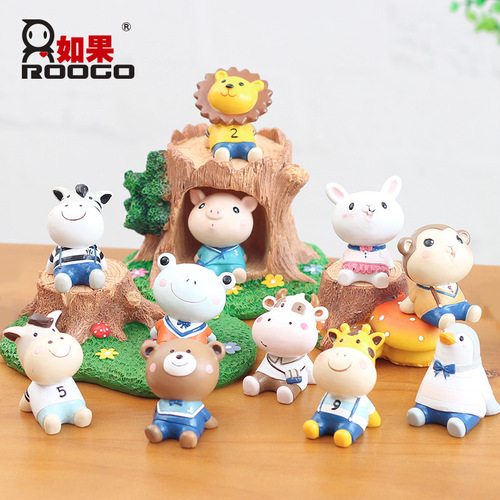 Cartoon looking up to school creative zakka crafts home decorations resin car cake decorations wholesale