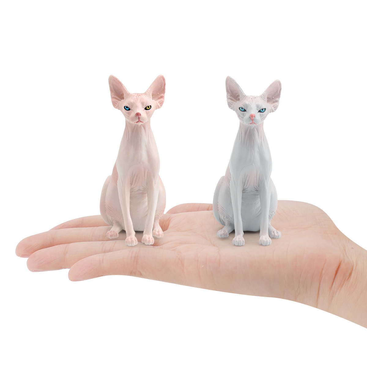 Transfronteriza simulación de exportación animal mascota gato modelo canadiense Gato sin Pelo esfinge gato decoración estática juguete