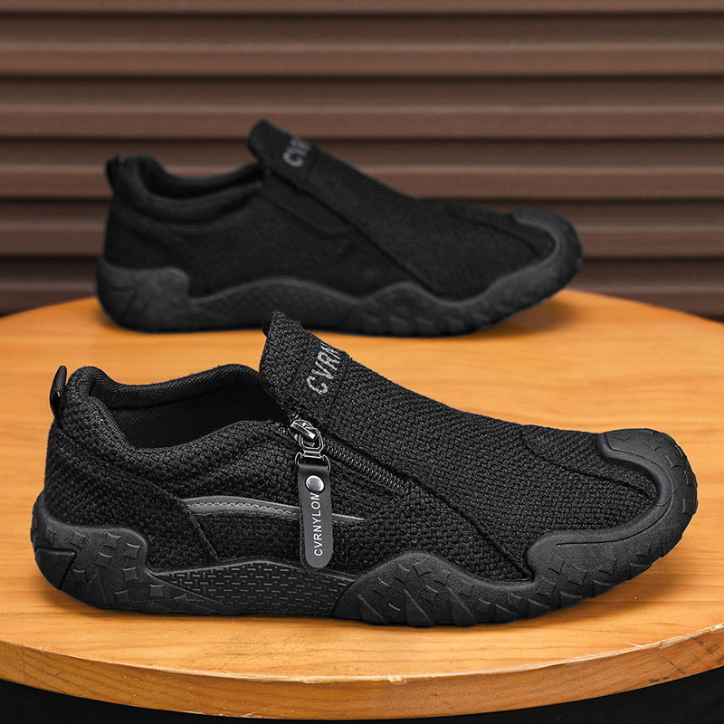 2026 zapatos de tela de verano para hombres zapatos de conducción casuales transpirables antideslizantes zapatos deportivos perezosos para correr zapatos de hombre