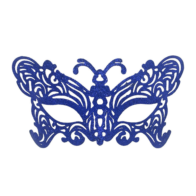 Carnaval Halloween nuevo polvo brillante retro mariposa máscara de mitad de cara máscara de maquillaje de fiesta props de decoración