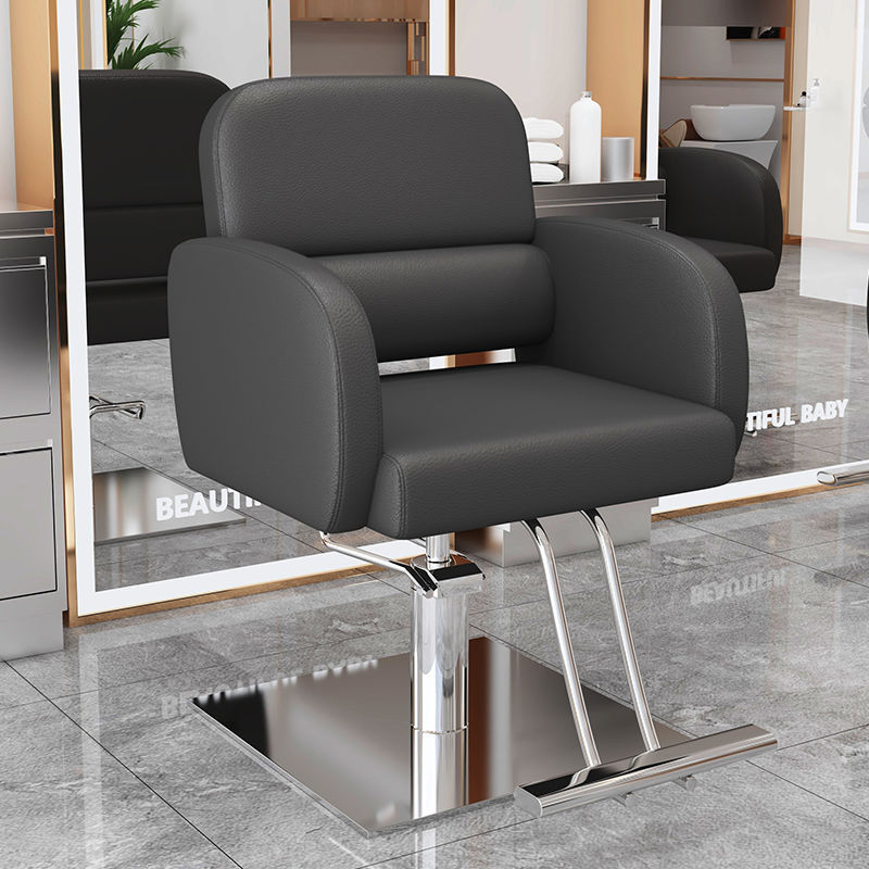 La nueva silla de peluquería simple e innovadora, la silla de peluquería teñida en permanente se puede levantar y levantar, la silla de peluquería giratoria, la silla de corte para el cabello