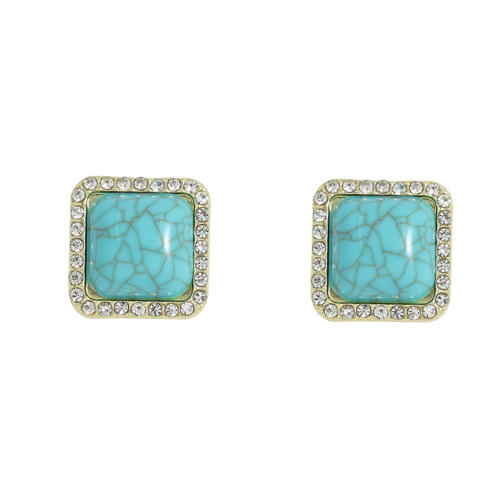 Fashion Retro Square Resin Earrings display picture 4