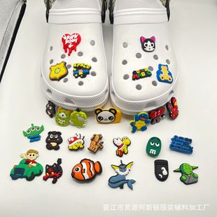 Animal series hole shoes shoes flower cross-border pvc flexible glue cute cartoon animal shoes buckle accessories diy decorative buckle