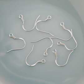 s925素银纯银弹簧耳钩diy自制耳环制作手工配件材料半成品