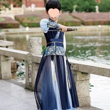 儿童汉服2025秋装新款古风超仙男童古装侠客少爷服公子中童中国风