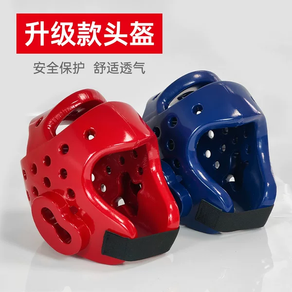 Taekwondo Helmet Red and Blue Head Protection Nbr Foam One-Piece Universal Professional Competition Training Protective Gear