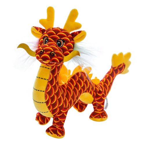 New simulation dragon doll zodiac dragon plush toy dinosaur doll creative dragon New Year gift ornament rag doll