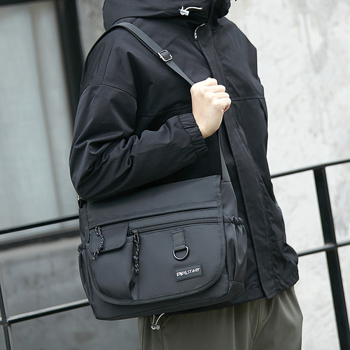 Crossbody bag men's Japanese trendy brand messenger bag casual canvas bag shoulder bag student large capacity crossbody backpack