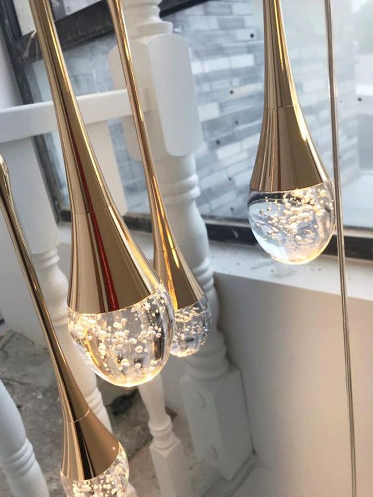 Современная минималистичная креативная вращающаяся потолочная лампа Cristal для загородного дома, для гостиной, светлая роскошная стиль
