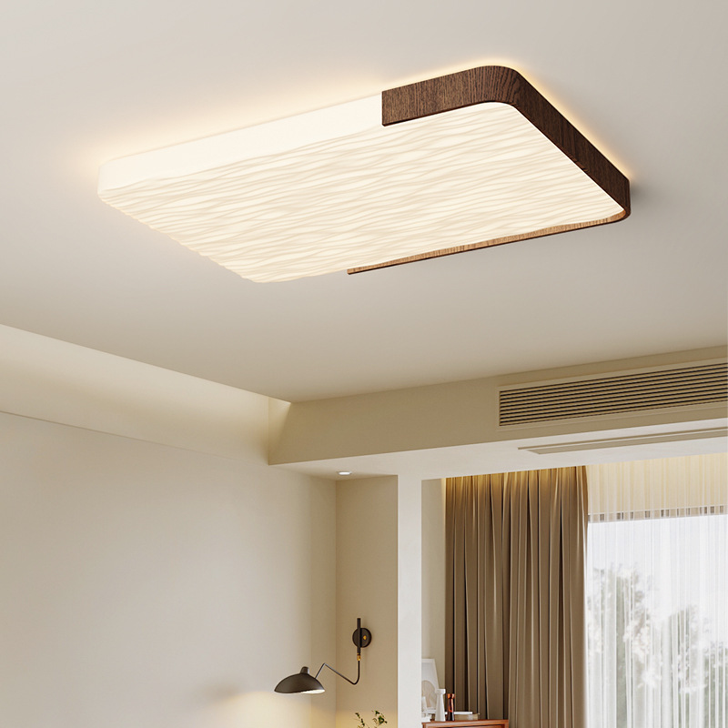 Lámpara de techo de dormitorio de estilo crema Lámpara de sala de estar minimalista de estilo italiano Lámpara de salón de nogal de alta calidad