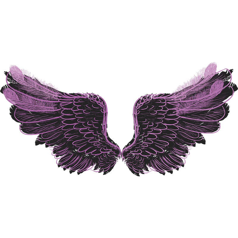 Nouvelle Mode Stickers Muraux Ailes Noires Violettes display picture 8