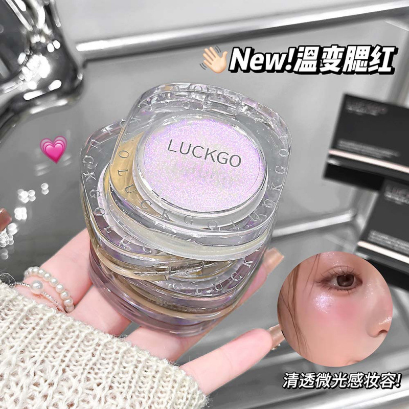 LUCKGO Crystal Translucent Magic Blush Gel Blush Natural Cosméticos Maquillaje transfronterizo de fiesta estudiantil