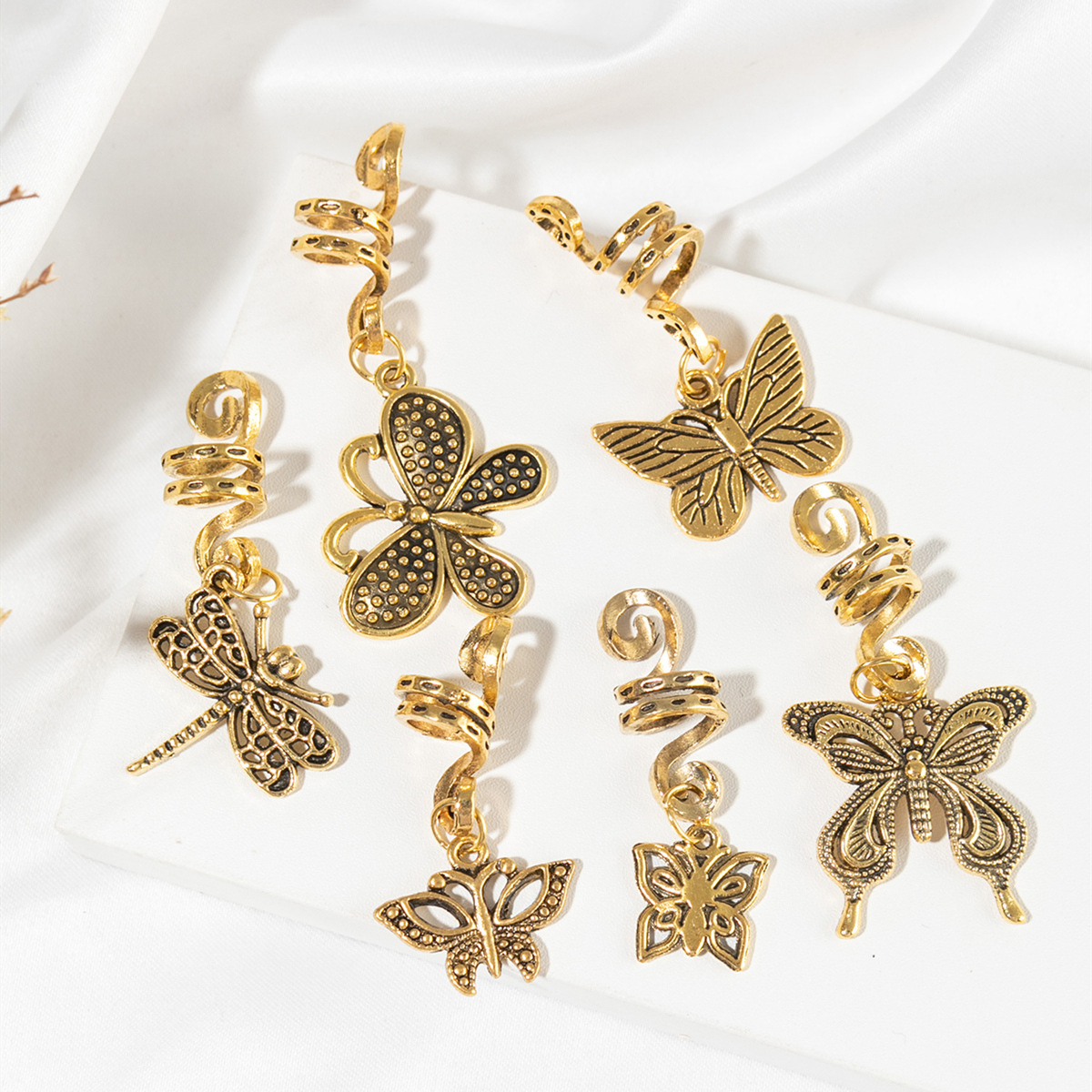 Plating Design Simple Style Style Simple Style Leaf Alloy Plating Hair Buckle 6 Pieces