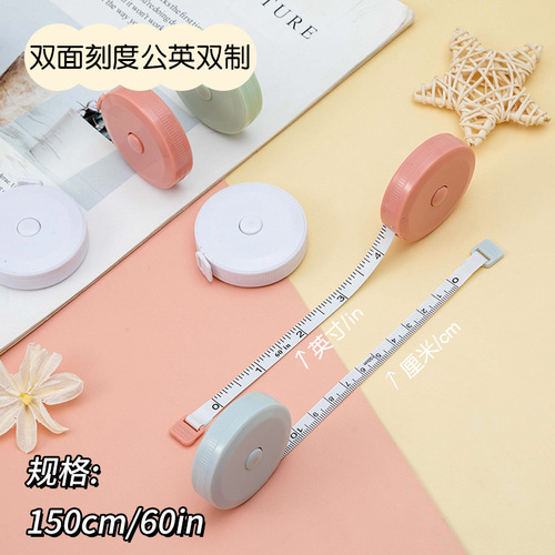 1.5m mini tape measure for home students portable meter ruler soft tape measure measurements leg waist bust clothing ruler