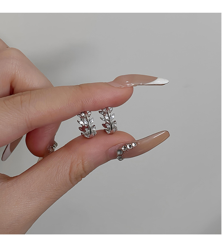 Linglang S925 Sterling Silver Cuff Earrings Dainty Sterling Silver Earrings Trendy Hoop Earrings