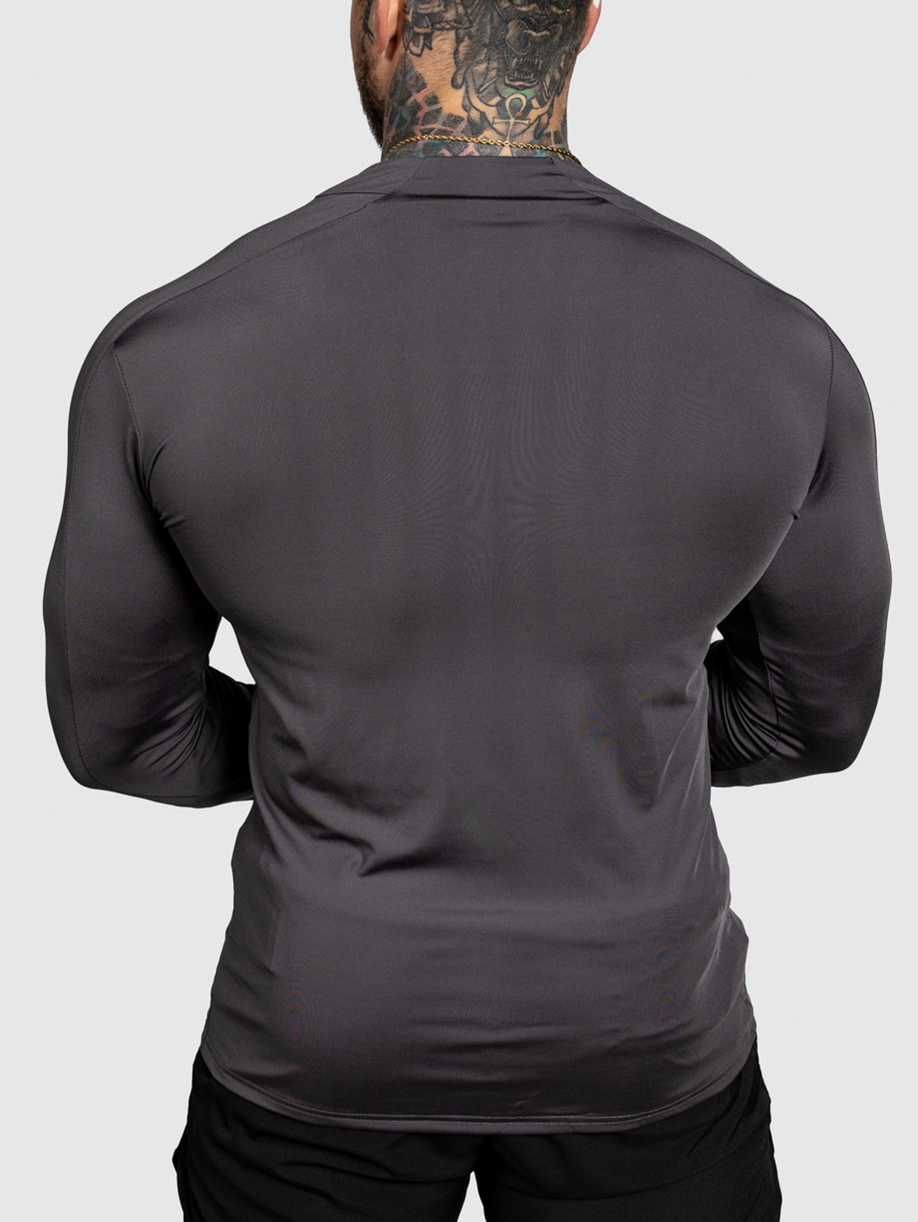 Men's Quick Drying Long Sleeve Cardigan Jacket Slim Fit Stretch Sports Fitness Base Layer Training Running Top Trendy Autumn_viptrois.com
