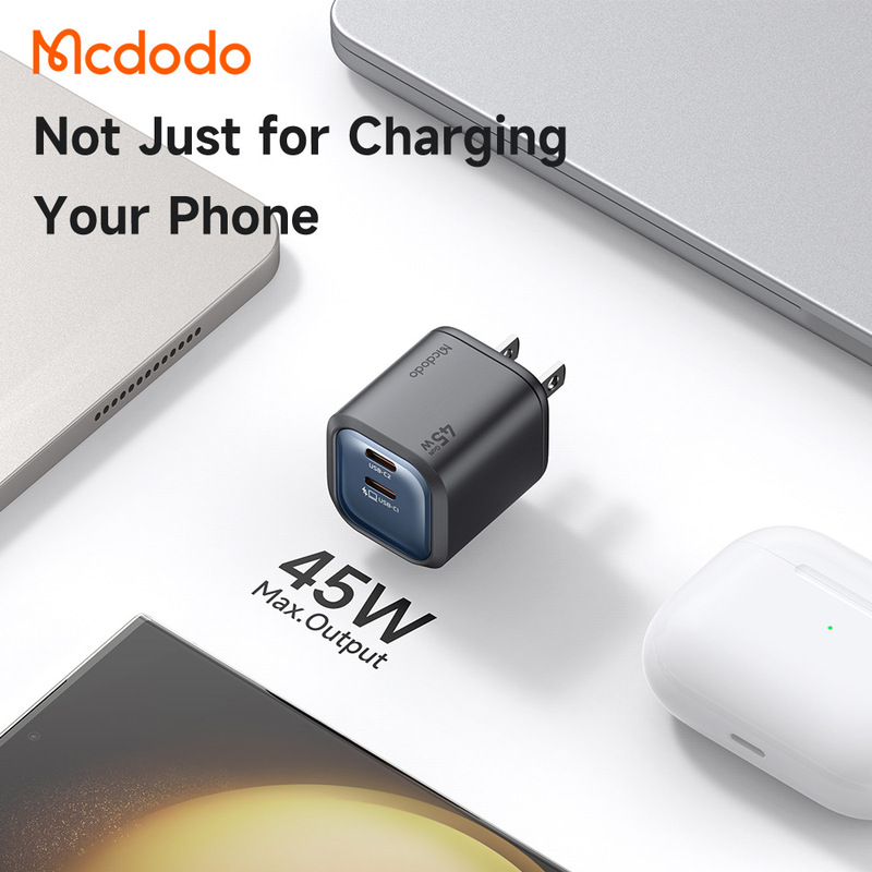 Maiduoduo Gana Series Dual-C Mini Charger for Mobile Phones, Computers, Tablets, Power Adapter, Fast Charging, Us Standard 45W Maiduoduo Gana Series Dual-C Mini Charger for Mobile Phones, Computers, Tablets, Power Adapter, Fast Charging, Us Standard 45W