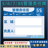 Знаки управления зоной ответственности 5S/6S/7S/8S для управления площадкой, предприятие/завод — объявление