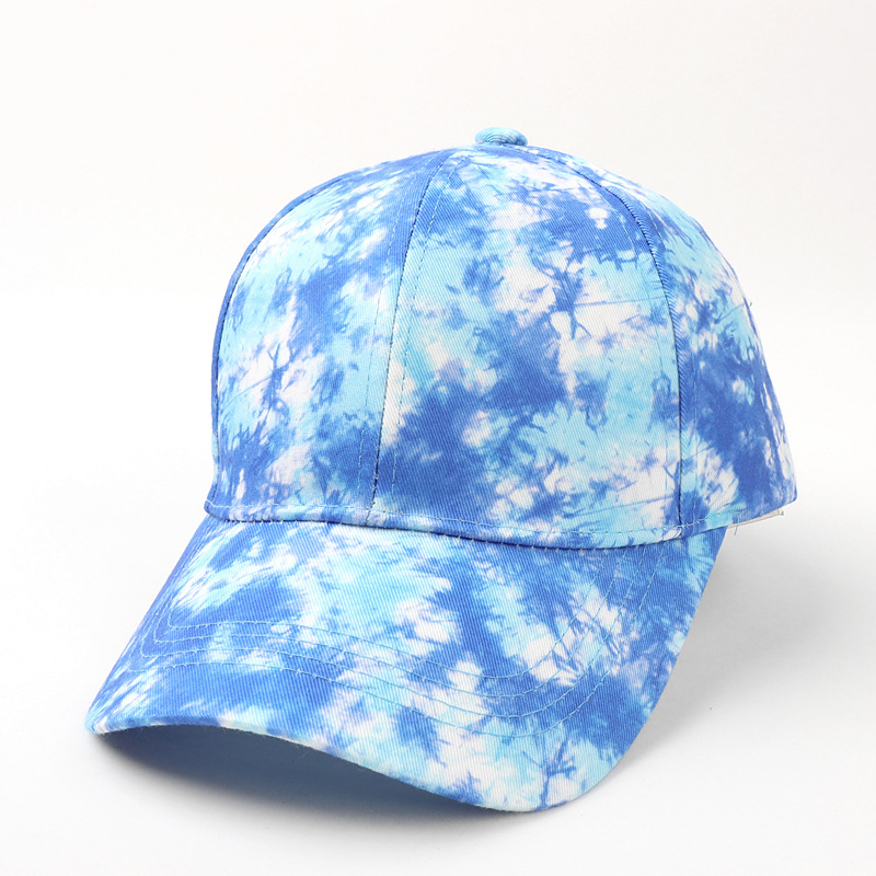 Unisex Casual Tie Dye Printing Curved Eaves Baseball Cap display picture 3