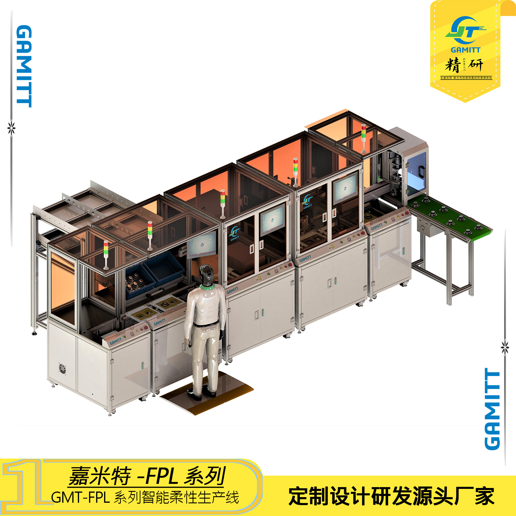 【嘉米特】GMT-FPL智能柔性生产线 智能在线拧螺丝  在线自动螺丝机