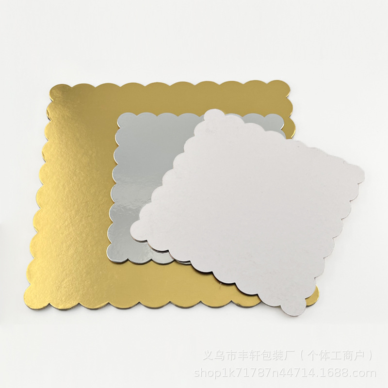 Amazon para placa de transferencia de pastel desechable 8 / 10 / 12 pulgadas almohadilla de pastel bandeja de embalaje de pastel de cumpleaños