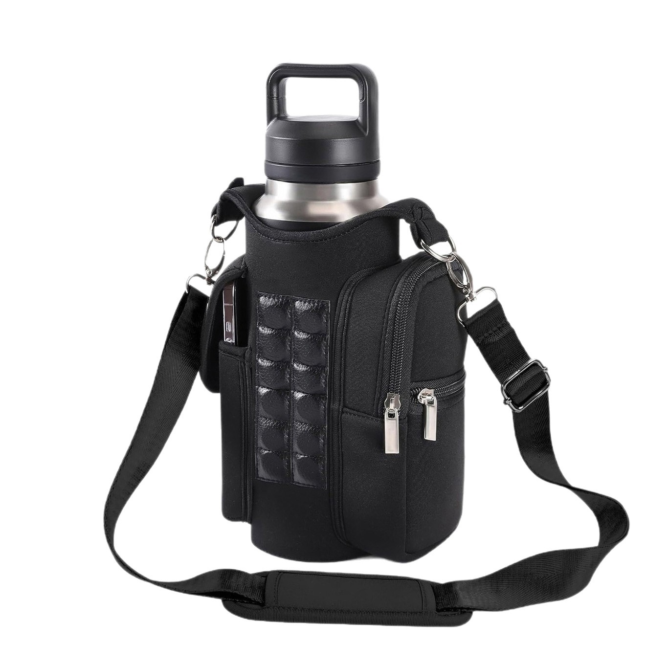 Magnetic Insulated Water Bottle Bag, Diving Material Ice Cup Cover, Outdoor Crossbody Tote Bag, Magnet Fitness Sports Water Cup Bag
