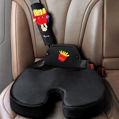 Pad Adjustment Set, Seat belt shoulder pad - shield-todays-french-fries-three-piece-set-four-seasons-model-universal-for-both-left-and-right