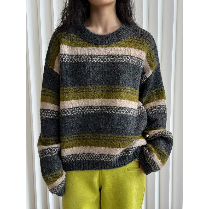 Spring woolen sweater, set for leisure, Korean style