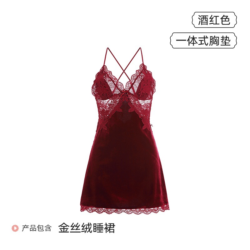 Red velvet top with cups
