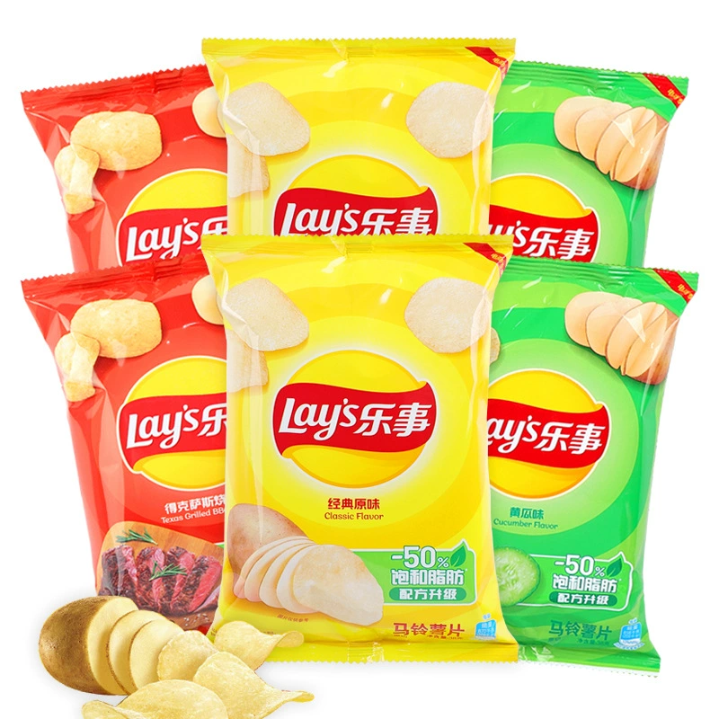 Чипсы Le.Shi. 38 г — классические, BBQ, огуречные, хрустящие нарезанные картофельные снеки