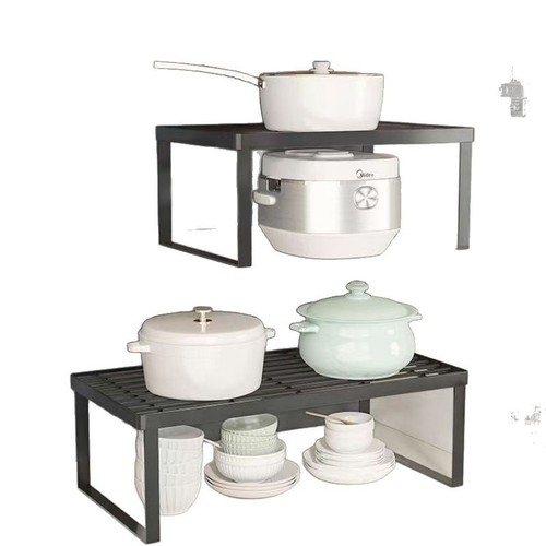 Kitchen cabinet tiered shelf surface desk multi-layer partition storage rack bowl and plate rack storage seasoning layer