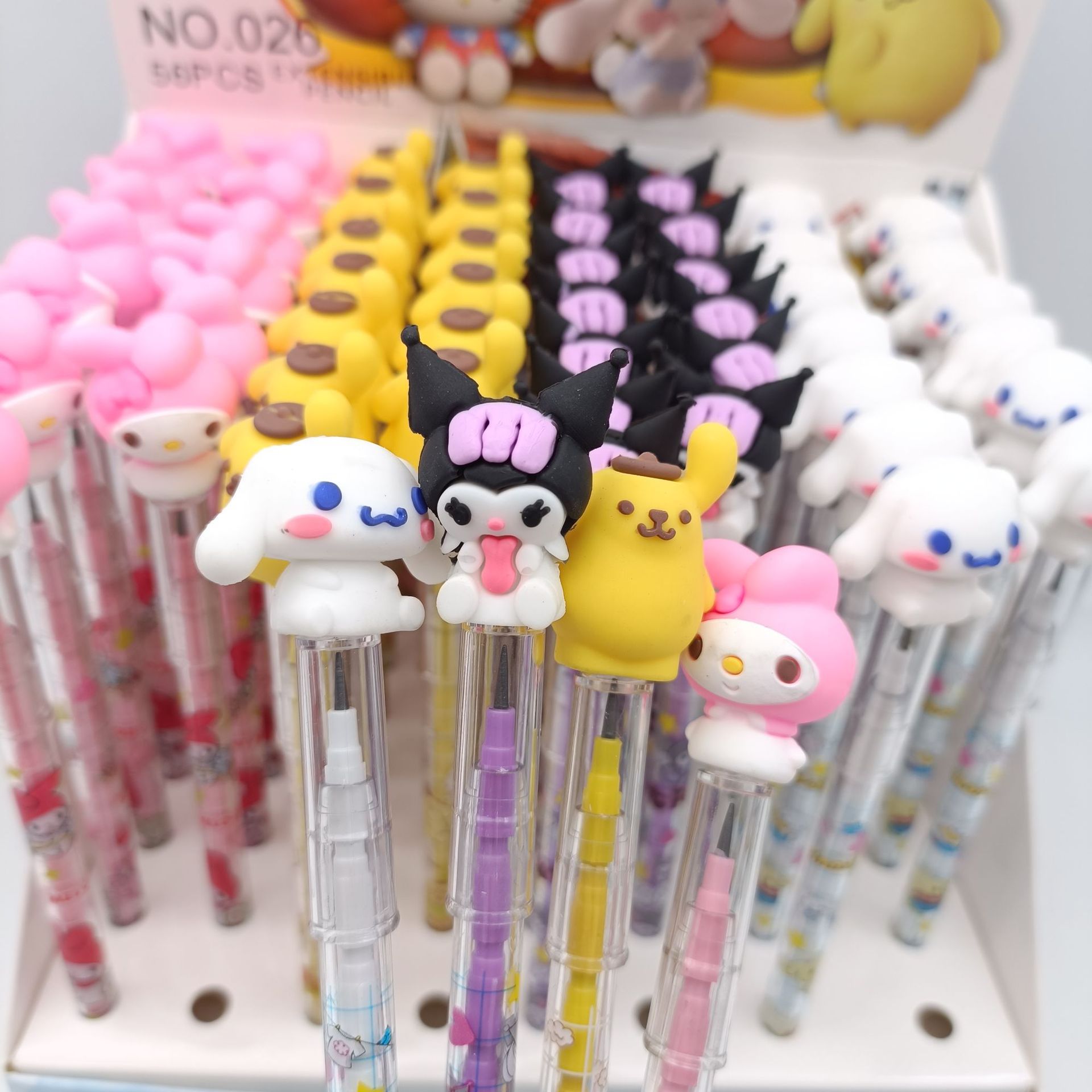 Sanrio Cartoon Peakless Pencil Children's Writing Practice Egg Pencil Can Change Core Student Creative Writing Pen