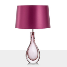创意卧室台灯现代简约个性床头柜灯琉璃客厅紫色温馨浪漫新款时尚