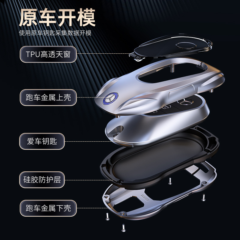 25 メルセデスベンツ GLC300L キーカバー C260L 新型 E300L 車 C200L シェル A200L バックル GLB 男性 GLE350|undefined
