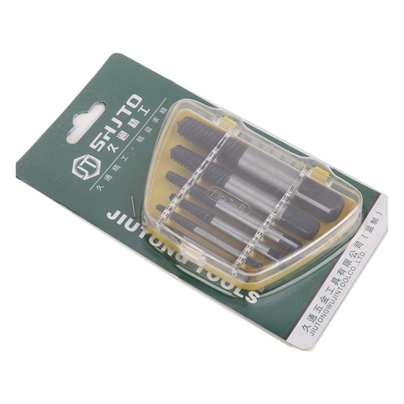 Tornillo de fábrica clavo roto alambre roto Extractor de tornillo de cabeza rota Juego de 5 piezas Herramientas de hardware Linyi de 6 piezas