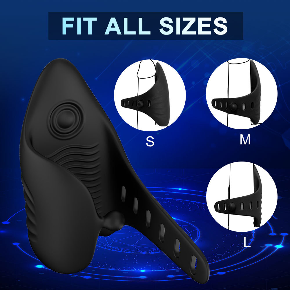 Wearable Vibrating Penis Trainer, Silicone Electric Stimulation Device, Black — detail image 4