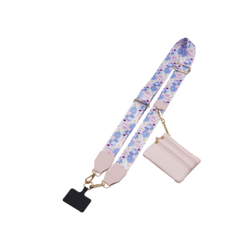 Cordón de teléfono móvil transfronterizo FBA, muñeca desmontable, cinturón de hombro de mensajero de teléfono móvil de alta gama, bolso de tarjeta de cambio, cuerda de teléfono móvil