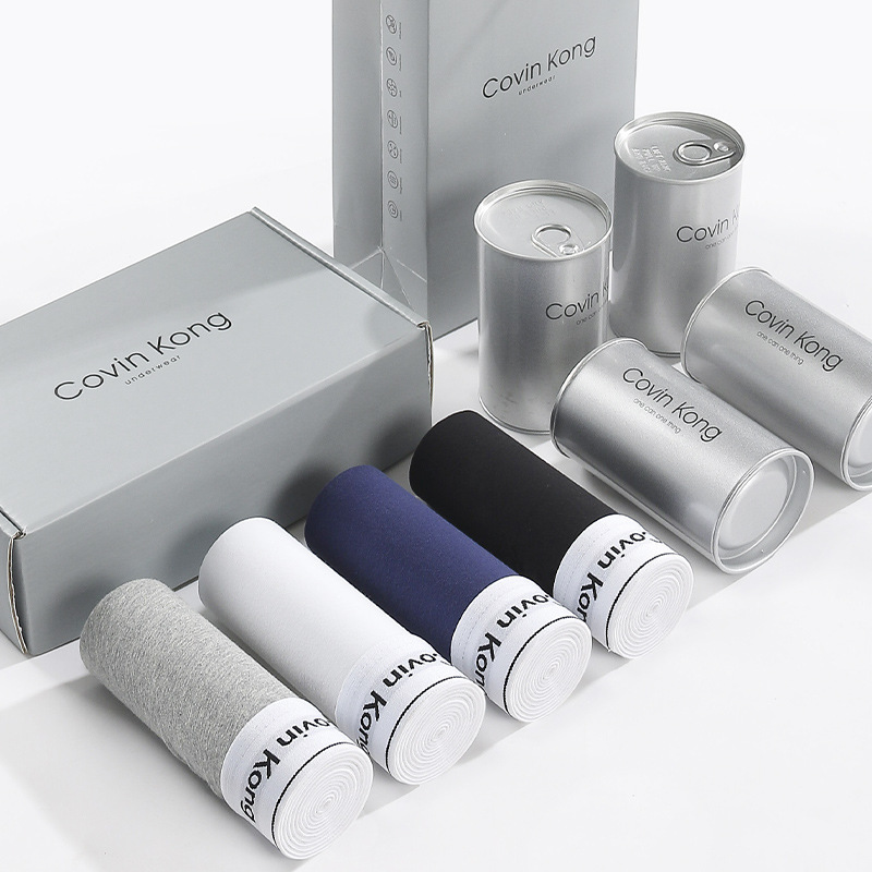 Υckο Men's Underwear Men's Pure Cotton Boxer Briefs 60S Cotton Red Modal Large Size Boxer Shorts First Batch