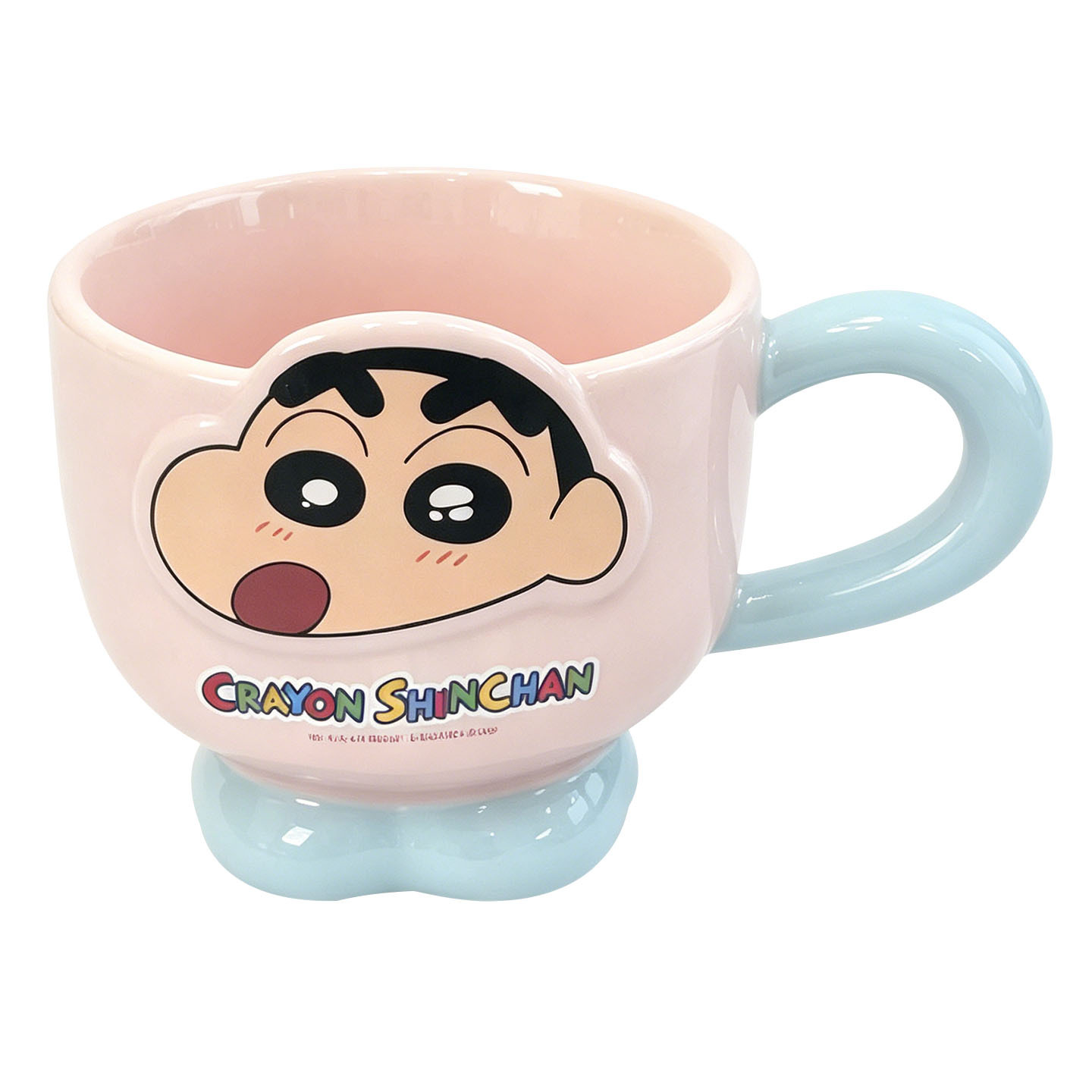Crayón pequeño nuevo taza de cerámica auténtica encantadora taza de agua doméstica para mujeres taza de café taza de desayuno para niños