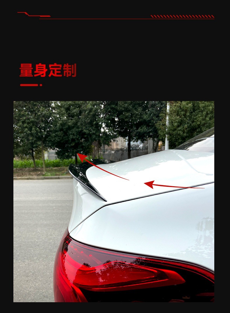 Applicable to 2019 Mercedes-Benz A- Class w177 a180 a200 sedan tail top wing fixed wind wing cross-border modification parts