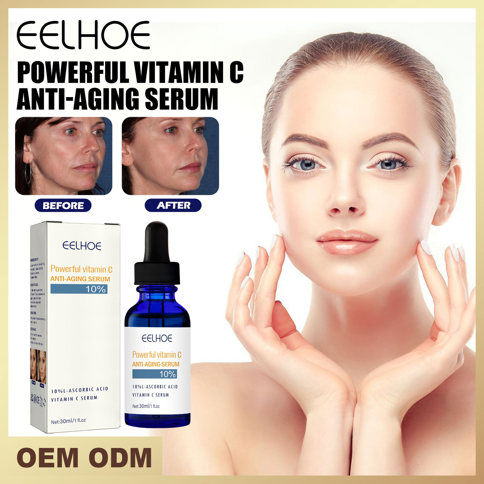 EELHOE Vitamin C Moisturizing and Moisturizing, Lightening Fine Lifting Head Lines, Firming Skin, Anti aging essence_voghion.com
