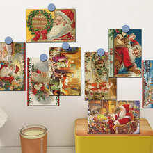 新款圣诞节礼物墙贴房间墙面背景墙装饰卡片班级明信片文具现货