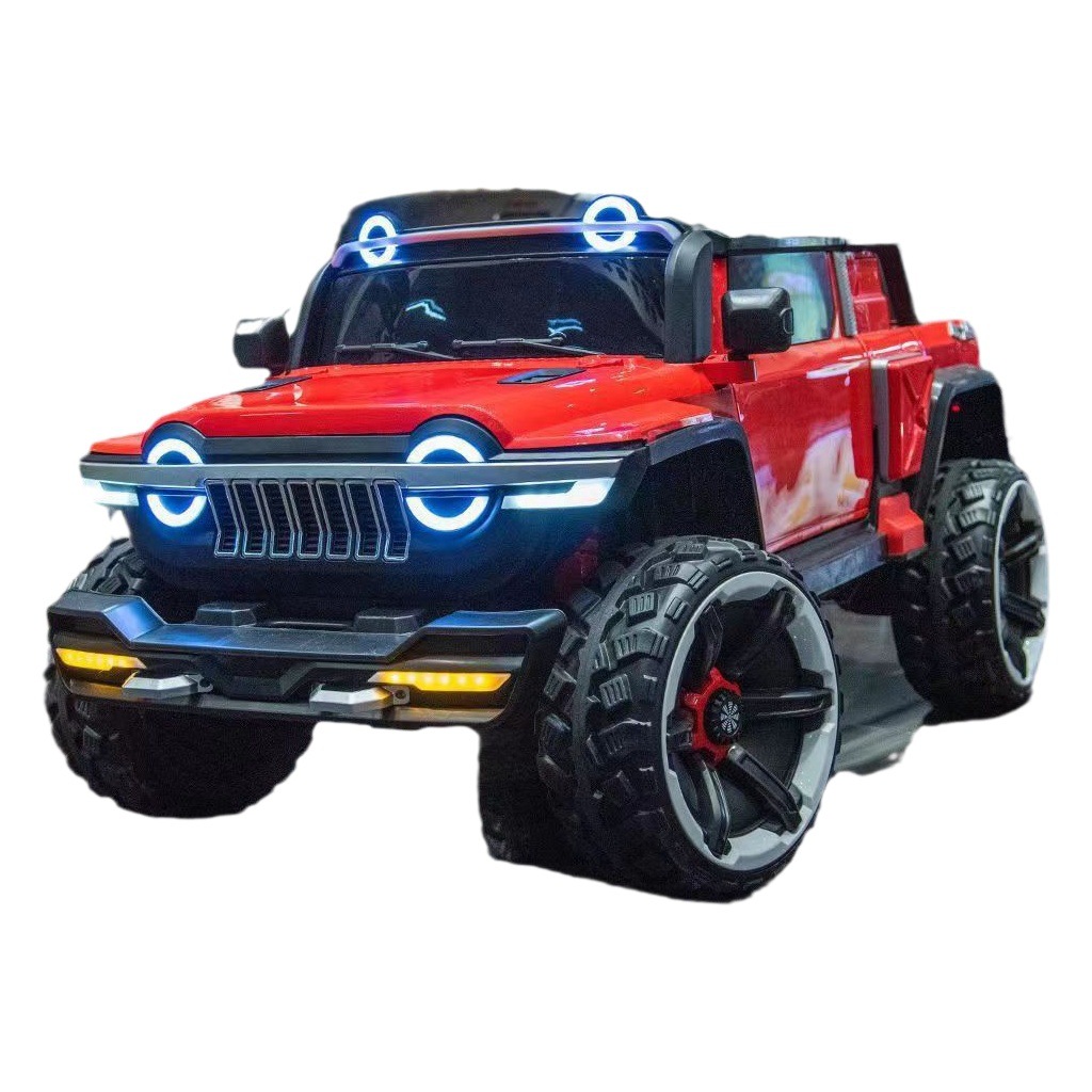 Nuevo tanque camioneta pickup grande Coche eléctrico para niños super grande doble coche de juguete para hombres y mujeres doble vehículo todoterreno al por mayor
