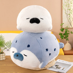 Genuine Cute Seal Doll Plush Toy Simulation Seal Sleeping Doll Soft Children's Soothing Doll Gift
