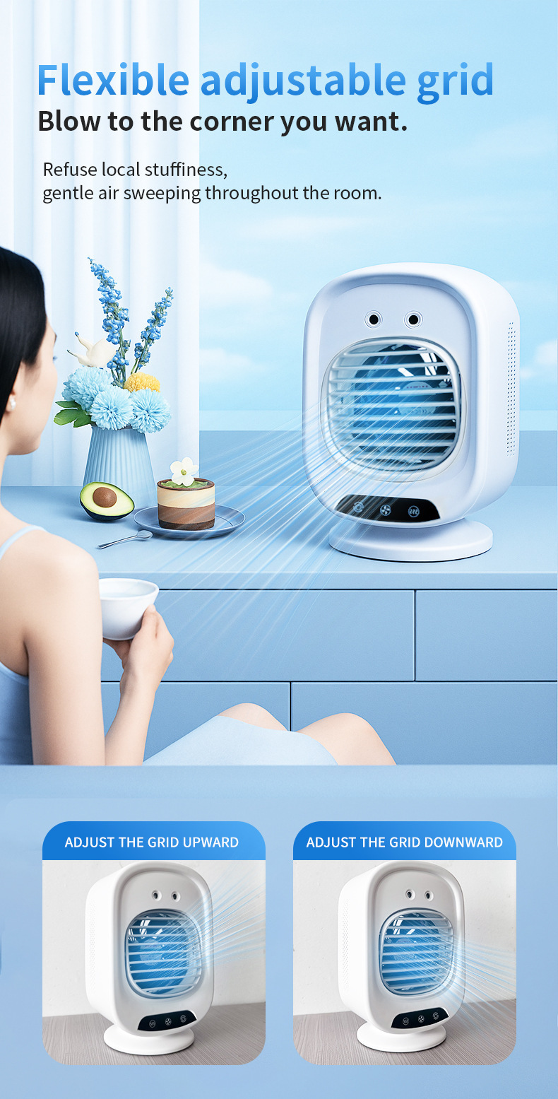 Portable Car Air Conditioner Spray Fan Usb Desktop Cooling Fan_voghion.com