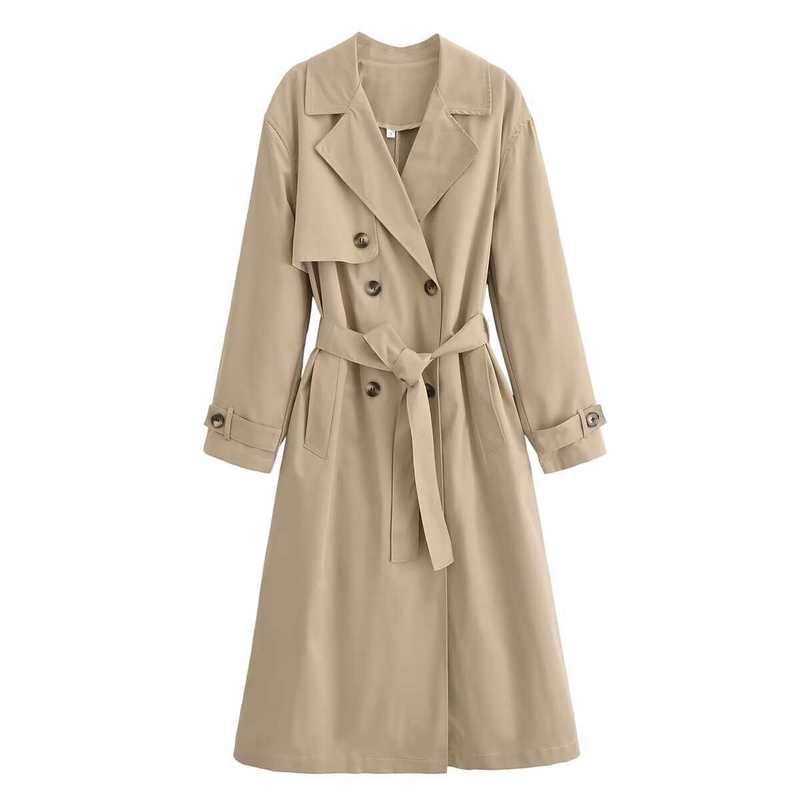 ベルト女性の服 AliExpress 越境新製品卸売ファッションロングウインドブレーカージャケット外国貿易女性の気質ヨーロッパとアメリカ|undefined