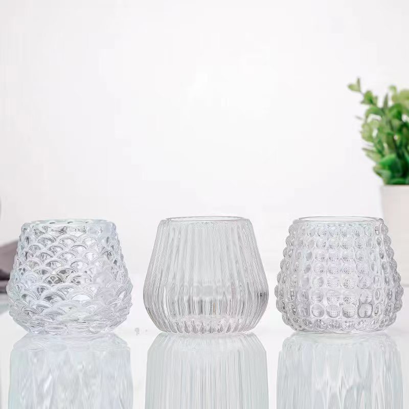Hogar minimalista moderno europeo taza de velas romántica cena de vela vela contenedor de vela de incienso