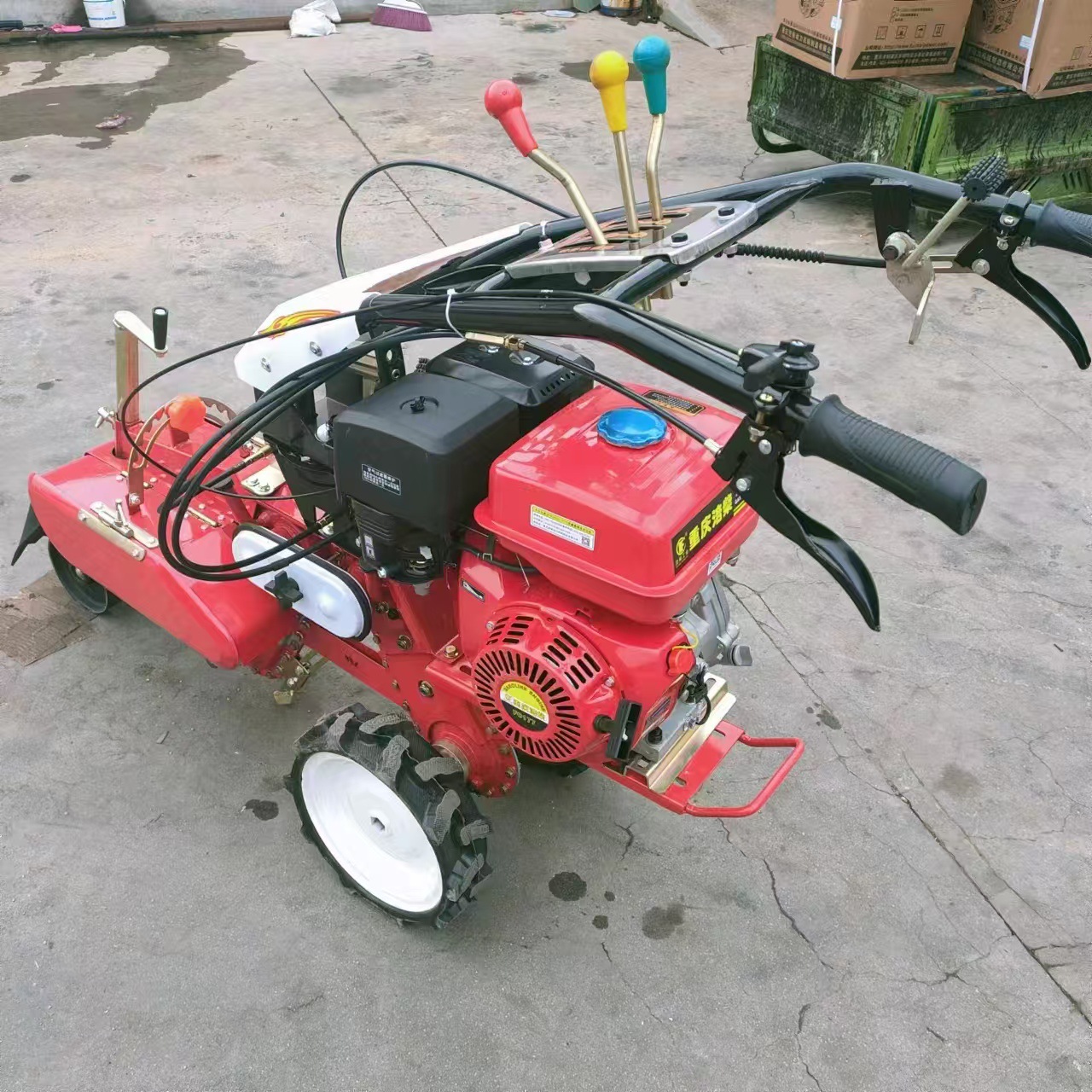 柴油自走式微耕机 多功能田园管理机 家用小型葱姜开沟培土机