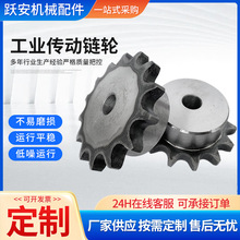 传动件链轮碳钢齿轮工业齿轮单双排双节距不锈钢传动齿轮