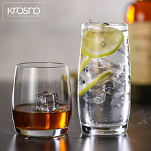 Krosno波兰进口 水晶玻璃家用水杯冷饮杯厚底洋酒杯威士忌杯
